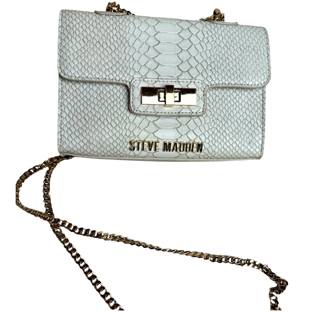 Steve Madden snake print  Crossbody Bag with gold Chain Strap